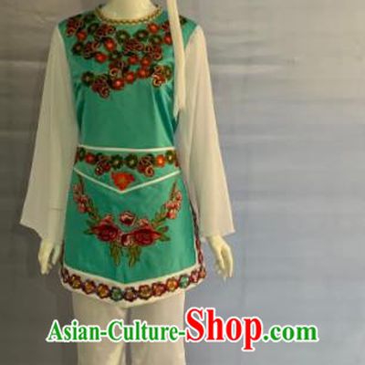 Chinese Yunnan Ethnic Festival Garment Costume Bai Nationality Woman Clothing Minority Folk Dance Dress Uniforms and Hat