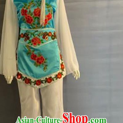 Chinese Dali Bai Nationality Dance Clothing Minority Woman Blue Uniforms Yunnan Ethnic Performance Garment Costumes and Hat