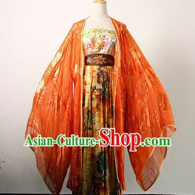 China Ancient Imperial Consort Hanfu Dress Tang Dynasty Palace Beauty Garments Traditional Drama Empress Yang Yuhuan Clothing