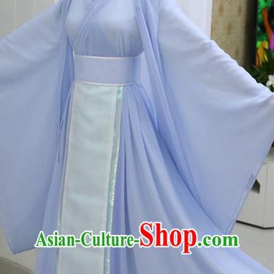China Han Dynasty Princess Garments Traditional Cosplay Drama The honey sank like frost Clothing Ancient Fairy Jin Mi Blue Hanfu Dress
