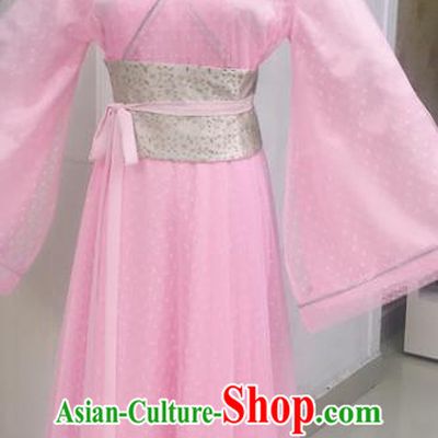 China Ancient Noble Lady Pink Hanfu Dress Cosplay Han Dynasty Palace Beauty Garments Traditional Drama Wulung Prince Huo Shuixian Clothing