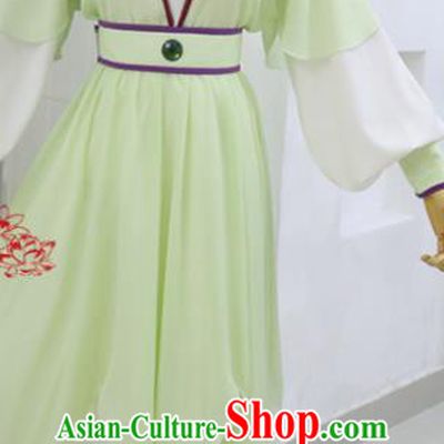 China Ancient Swordswoman Yellow Hanfu Dress Cosplay Fairy Garments Traditional Drama The Legend of White Snake Xiao Qing Clothing