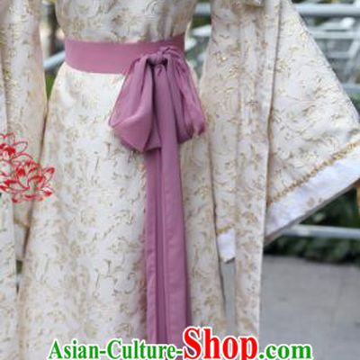 China Ancient Noble Lady Beige Hanfu Dress Cosplay Female Swordsman Garments Traditional Drama Wind and Cloud You Ruo Clothing