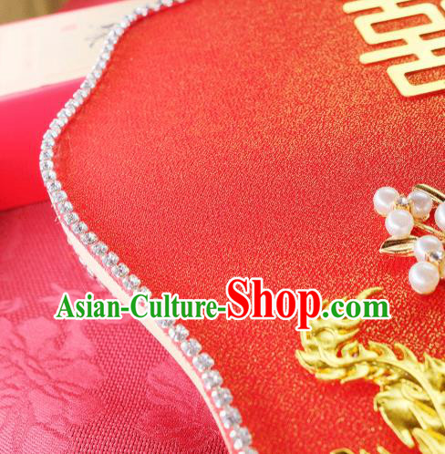 China Handmade Red Silk Fan Traditional Wedding Fan Bride Palace Fan Classical Dance Fan China Handmade Red Silk Fan Traditional Wedding Fan Bride Palace Fan Classical Dance Fan