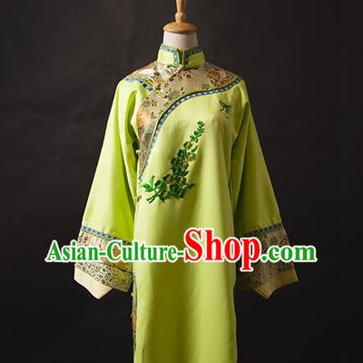 China Ancient Machu Princess Green Qipao Dress Cosplay Qing Dynasty Imperial Consort Garments Traditional Drama Empresses in the Palace Clothing