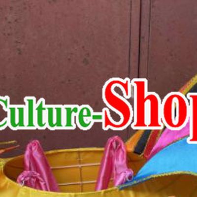 Handmade Chinese New Year Performance Prop Traditional Spring Lantern Festival Cock Land Boat Folk Dance Stage Property