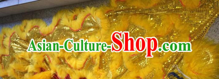 China Southern Lion Dance Performance Costumes Lion Dancing Competition Uniforms Handmade Yellow Fur Lion Head China Southern Lion Dance Performance Costumes Lion Dancing Competition Uniforms Handmade Yellow Fur Lion Head