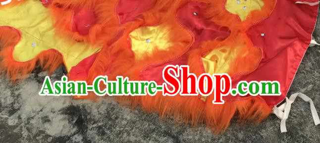 China Handmade Golden Fur Lion Head Southern Lion Dance Performance Costumes Lion Dancing Competition Uniforms China Handmade Golden Fur Lion Head Southern Lion Dance Performance Costumes Lion Dancing Competition Uniforms
