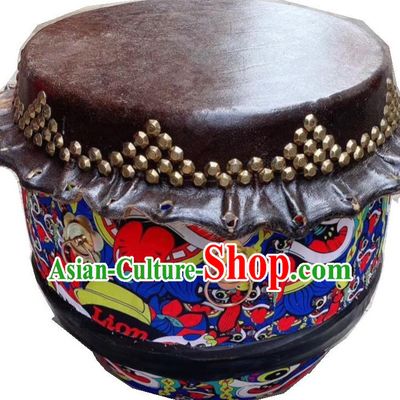 Handmade Chinese Folk Dance Stage Property New Year Cowhide Drum Traditional Lion Dance Drum
