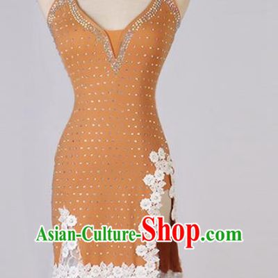 Professional Samba Dance Competition Costume Women Cha Cha Clothing Latin Dance Ginger Dress Ballroom Dancing Lace Fashion