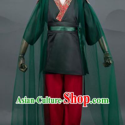 Top China Kids Catwalks Green Uniforms Stage Show Tang Suits Boys Dancewear Children Clothing
