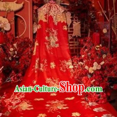 Gorgeous Chinese Ancient Princess Phoenix Long Mantle