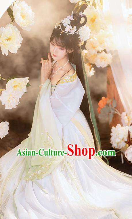China Traditional Tang Dynasty Palace Beauty Garment Costumes Ancient Fairy Hanfu Dress Clothing China Traditional Tang Dynasty Palace Beauty Garment Costumes Ancient Fairy Hanfu Dress Clothing