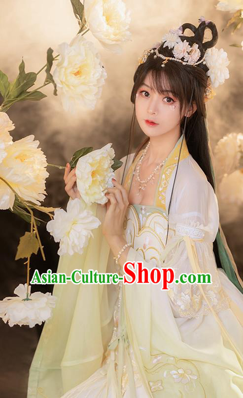 China Traditional Tang Dynasty Palace Beauty Garment Costumes Ancient Fairy Hanfu Dress Clothing China Traditional Tang Dynasty Palace Beauty Garment Costumes Ancient Fairy Hanfu Dress Clothing