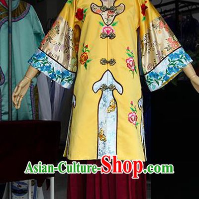 China Ancient Manchu Woman Yellow Xiuhe Dress Qing Dynasty Young Mistress Garments Traditional Drama Rouge Snow Cosplay Wen Yuhe Clothing