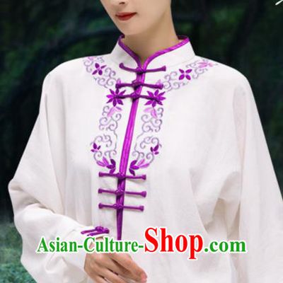 China Wushu Competition Outfits Martial Arts Garment Costumes Tai Chi Clothing Kung Fu Embroidered Uniforms