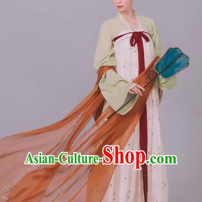 China Ancient Tang Dynasty Palace Lady Historical Garment Costumes Traditional Court Princess Hanfu Dress Clothing