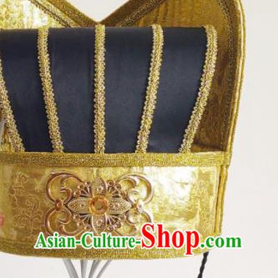 Handmade Chinese Zhou Dynasty  Scholar Hair Crown Ancient Official Headwear Drama Traditional Hanfu Wedding Hat