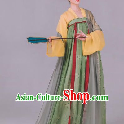 China Tang Dynasty Young Beauty Hanfu Dress Ancient Court Lady Historical Garment Clothing Traditional Hanfu Apparels