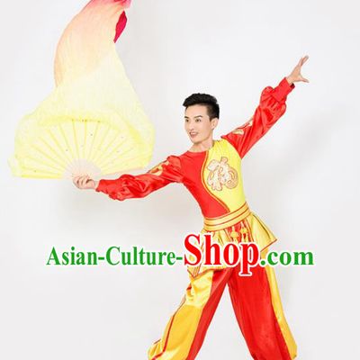 China Folk Dance Outfits Drum Dance Uniforms Male Yangko Dance Clothing New Year Fan Dance Garment Costumes