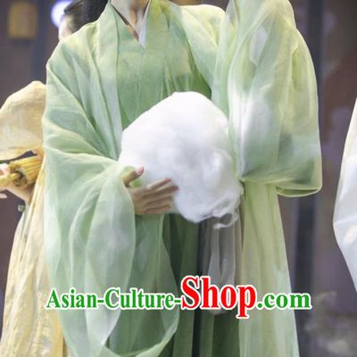 China Traditional Song Dynasty Young Lady Historical Clothing Ancient Swordswoman Green Hanfu Dress Apparels