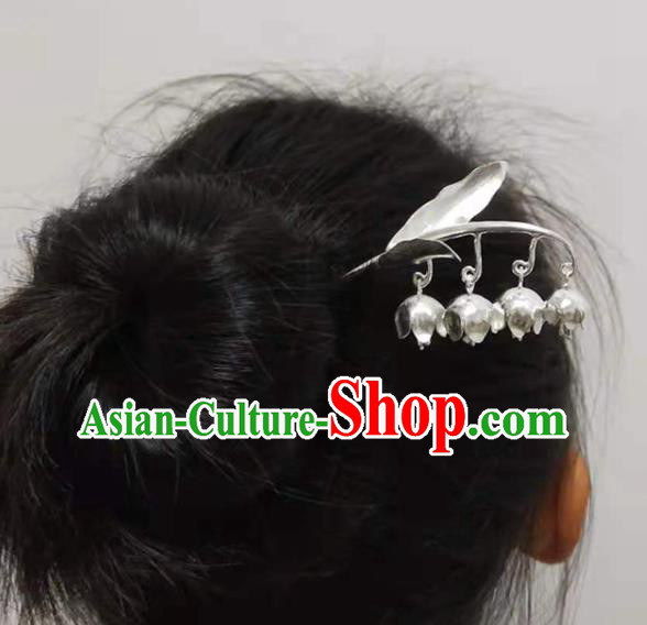 Chinese Classical Hair Stick Cheongsam Headpiece Traditional Hair Accessories Handmade Silver Convallaria Hairpin Chinese Classical Hair Stick Cheongsam Headpiece Traditional Hair Accessories Handmade Silver Convallaria Hairpin