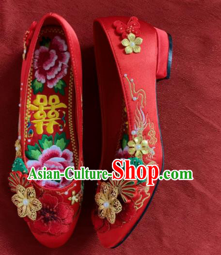 China Xiuhe Suit Shoes Wedding Shoes Embroidered Red Shoes Handmade Bride Shoes China Xiuhe Suit Shoes Wedding Shoes Embroidered Red Shoes Handmade Bride Shoes