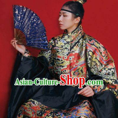 Ancient China Ming Dynasty Imperial Bodyguard Embroidered Fei Yu Garment Fly Fish Clothing for Men