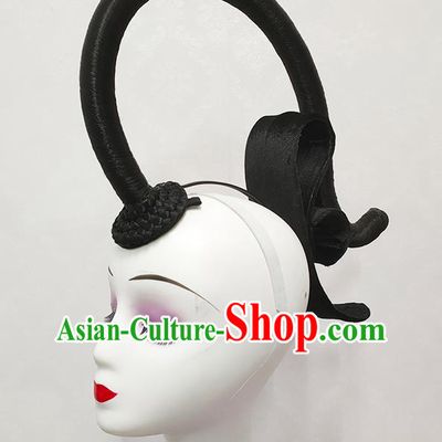 Chinese Classical Dance Wigs Chignon Stage Performance Hair Accessories Lantern Dance Hairpieces