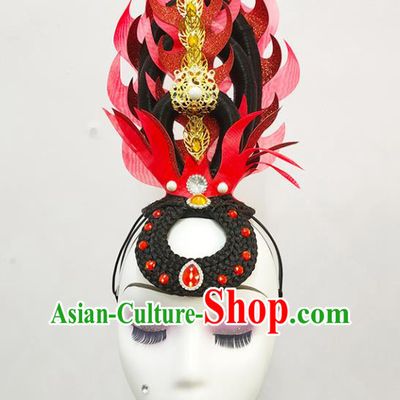 Chinese Opening Dance Hairpieces Woman Classical Dance Wigs Chignon Spring Festival Gala Stage Performance Hair Accessories