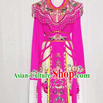 China Beijing Opera Hua Tan Garments Ancient Fairy Princess Clothing Peking Opera Diva Rosy Dress Uniforms