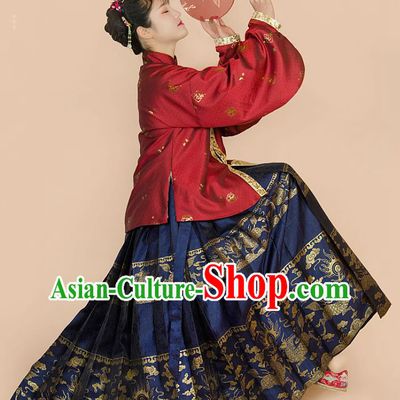 China Traditional Hanfu Garment Costumes Ancient Noble Woman Dresses Ming Dynasty Royal Princess Clothing