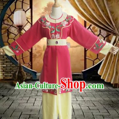 Chinese Peking Opera Pink Uniforms Beijing Opera Xiaosheng Clothing Ancient Servant Boy Garment Costume