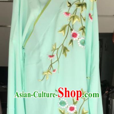 Chinese Peking Opera Niche Embroidered Green Robe Beijing Opera Xiaosheng Clothing Ancient Scholar Garment Costume