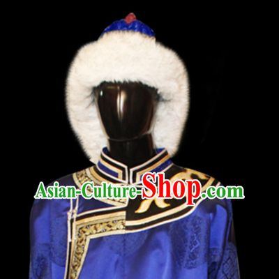 Top Traditional Chinese Mongol Nationality Noble Hat for Men
