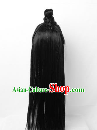 Chinese Traditional Cosplay Childe Headdress Ancient Young Male Hairpieces Ming Dynasty Crown Prince Wigs Chinese Traditional Cosplay Childe Headdress Ancient Young Male Hairpieces Ming Dynasty Crown Prince Wigs