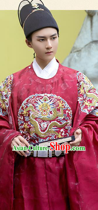 China Traditional Embroidered Hanfu Robe Ancient Emperor Garment Costume Ming Dynasty Official Historical Clothing China Traditional Embroidered Hanfu Robe Ancient Emperor Garment Costume Ming Dynasty Official Historical Clothing
