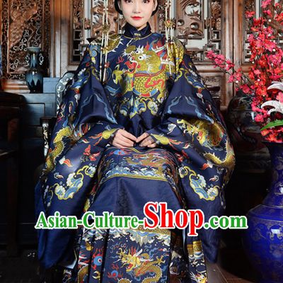 Top Chinese Ancient Imperial Queen Wedding Embroidered Garment Ming Dynasty Princess Garments for Women