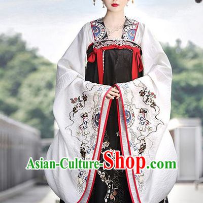 China Traditional Court Black Hanfu Dress Ancient Royal Princess Garment Costumes Tang Dynasty Noble Infanta Historical Clothing
