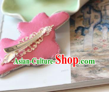 Handmade China Embroidered Pink Mangnolia Hair Claw Classical Qipao Pearls Hair Stick Accessories Handmade China Embroidered Pink Mangnolia Hair Claw Classical Qipao Pearls Hair Stick Accessories