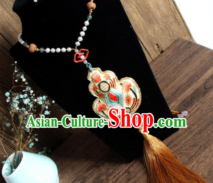 Handmade China Embroidered Gourd Necklet Classical Qipao Necklace Accessories Handmade China Embroidered Gourd Necklet Classical Qipao Necklace Accessories