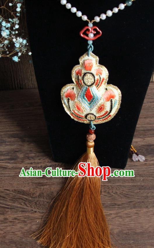 Handmade China Embroidered Gourd Necklet Classical Qipao Necklace Accessories Handmade China Embroidered Gourd Necklet Classical Qipao Necklace Accessories