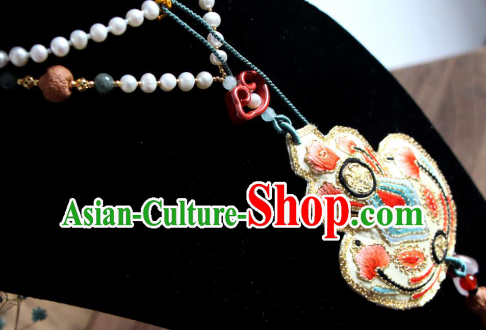 Handmade China Embroidered Gourd Necklet Classical Qipao Necklace Accessories Handmade China Embroidered Gourd Necklet Classical Qipao Necklace Accessories