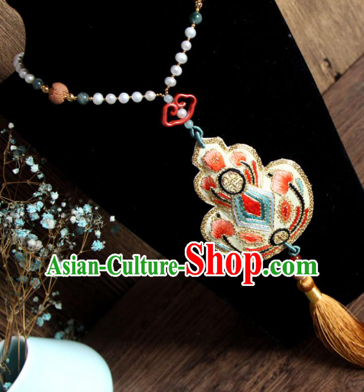 Handmade China Embroidered Gourd Necklet Classical Qipao Necklace Accessories Handmade China Embroidered Gourd Necklet Classical Qipao Necklace Accessories