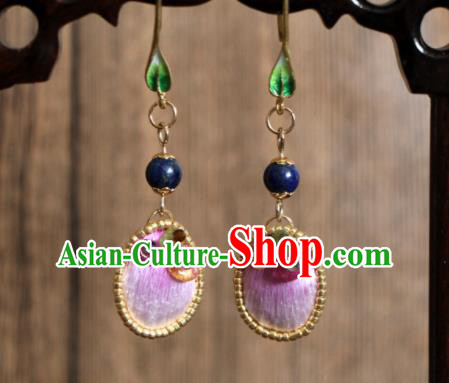 China Handmade Cheongsam Ear Accessories Suzhou Embroidered Pink Earrings National Woman Ear Jewelry China Handmade Cheongsam Ear Accessories Suzhou Embroidered Pink Earrings National Woman Ear Jewelry