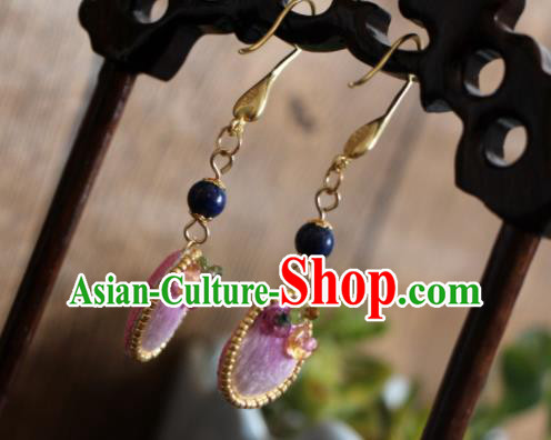 China Handmade Cheongsam Ear Accessories Suzhou Embroidered Pink Earrings National Woman Ear Jewelry China Handmade Cheongsam Ear Accessories Suzhou Embroidered Pink Earrings National Woman Ear Jewelry