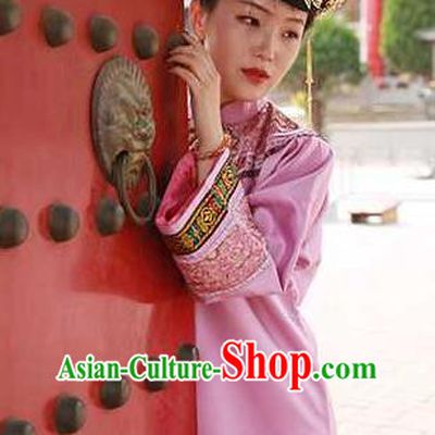 Chinese Drama Empresses in the Palace Garment Costume Qing Dynasty Manchu Princess Clothing Ancient Court Lady Pink Dress