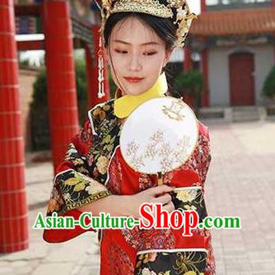 Chinese Ancient Empress Red Dress Drama Ruyi Royal Love in the Palace Garment Costume Qing Dynasty Queen Wedding Clothing