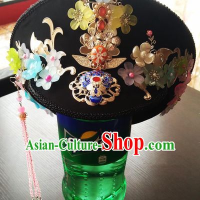 China Handmade Qing Dynasty Princess Hair Crown Traditional Drama Chronicle Of Life Headwear Ancient Court Beauty Hat