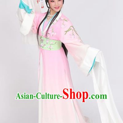 Chinese Beijing Opera Hua Tan Garment Costumes Yue Opera Actress Clothing Ancient Goddess Pink Dress